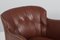 Club chair in pelle marrone, Danimarca, anni '40, Immagine 3