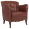 Danish Club Chair in Brown Leather, 1940s 1