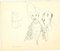 Mino Maccari, The Couple, Ink Drawing, 1940s 1