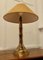 Lampada da tavolo in ottone e bambù simulato, 1960, Immagine 2
