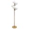 Mid-Century German Opaline Globe Floor Lamp in Brass from Kaiser, 1959 1