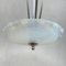 Art Deco Hanging Lamp with Opalin Glass, 1930s 7