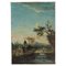 Französischer Künstler, Landschaft mit Fluss, Ende 18. Jh., Ölgemälde 3