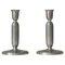 Art Deco Model 2574 Candlesticks in Pewter by Just Andersen, 1930s, Set of 2 1