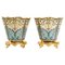 Antique Gilt Bronze and Cloisonné Cups, Set of 2 1