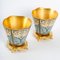 Antique Gilt Bronze and Cloisonné Cups, Set of 2 6