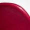 Easy Chair in Burgundy Leather with Ottoman, 1980s, Set of 2, Image 11
