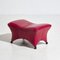 Fauteuil en Cuir Bordeaux avec Ottomane, 1980s, Set de 2 13