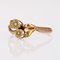 20th Century French Fine Pearls 18 Karat Yellow Rose Gold You and Me Ring, 1890s 3