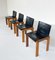 Chaises Mid-Century Moderne en Bois et Cuir dans le style de Scarpa, 1960s 3