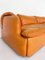 Confidential Seating Set in Cognac Leather by Alberto Rosselli for Saporiti, Italy, 1970s, Set of 4 11