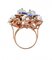 Aquamarine, Lapis, Pearls, Diamonds, Rose Gold and Silver Ring, Image 3