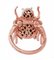 Tsavorites, Diamond, Rose Gold and Silver Ladybug Fashion Ring, Image 3
