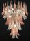 Pink and White Petal Murano Glass Chandelier, Italy, 1980s 9