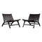 Leather Lounge Chairs by Olivier De Schrijver, Set of 2 1