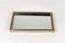 Italian Serving Tray in Silver Metal and Mirror by Tommaso Barbi, 1970s 2