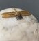 Ball-Shaped Box in Alabaster Surmounted by Golden Dragonfly, 1900s 2