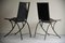 Chaises Antiques en Fer et Cuir, France, 1800s, Set de 2 11