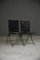 Antike französische Stühle aus Eisen & Leder, 1800er, 2er Set 6