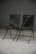 Antique French Iron and Leather Chairs, 1800s, Set of 2 2