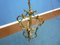 Regency Deckenlampe aus Messing, Italien, 1960er 3