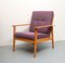 Armchair with Cushion in Light Violet, 1965 1