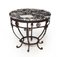 French Art Deco Wrought Iron and Marble Coffee Table 1
