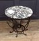 French Art Deco Wrought Iron and Marble Coffee Table 8