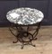 French Art Deco Wrought Iron and Marble Coffee Table, Image 8