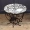 French Art Deco Wrought Iron and Marble Coffee Table 4