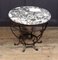 French Art Deco Wrought Iron and Marble Coffee Table, Image 6