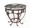 French Art Deco Wrought Iron and Marble Coffee Table 2