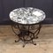 French Art Deco Wrought Iron and Marble Coffee Table 5