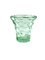 Vase en Cristal Nid d'Abeille Vert par Pierre d'Avesn, France, 1930s 4