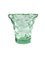 Vase en Cristal Nid d'Abeille Vert par Pierre d'Avesn, France, 1930s 9