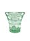 Green Honeycomb Crystal Vase by Pierre d'Avesn, France, 1930s, Image 1