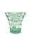 Grüne Wabenvase aus Kristallglas von Pierre d'Avesn, Frankreich, 1930er 1
