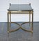 French Hollywood Regency Brass & Smoked Glass Coffee Table, 1960s 8