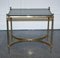 French Hollywood Regency Brass & Smoked Glass Coffee Table, 1960s 1
