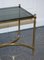 French Hollywood Regency Brass & Smoked Glass Coffee Table, 1960s 6