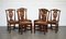 Chippendale Style Dining Chairs with H Frame, Set of 6 1