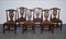 Chippendale Style Dining Chairs with H Frame, Set of 6 2