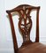 Chippendale Style Dining Chairs with H Frame, Set of 6 9