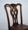 Chippendale Style Claw & Ball Side Dining Desk Chairs in Leather, Set of 2 15