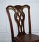 Chippendale Style Claw & Ball Side Dining Desk Chairs in Leather, Set of 2, Image 15