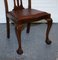 Chippendale Style Claw & Ball Side Dining Desk Chairs in Leather, Set of 2 13