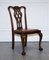 Chippendale Style Claw & Ball Side Dining Desk Chairs in Leather, Set of 2, Image 10