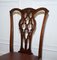 Chippendale Style Claw & Ball Side Dining Desk Chairs in Leather, Set of 2, Image 7