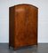 Large Art Deco Burr Walnut Wardrobe with Queen Anne Feet, 1920s, Image 2