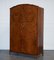 Large Art Deco Burr Walnut Wardrobe with Queen Anne Feet, 1920s 4